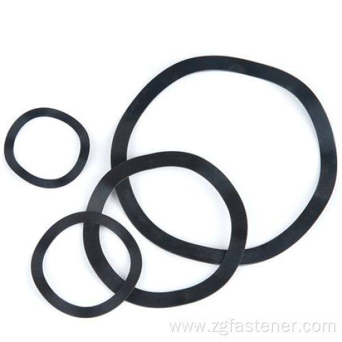 Black oxide plastic wave spring washers